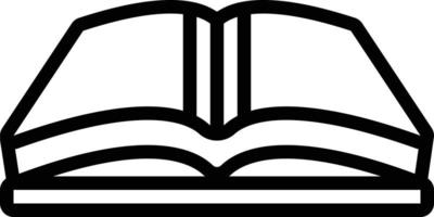 Line icon for open book vector