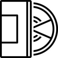 Line icon for compact disc vector