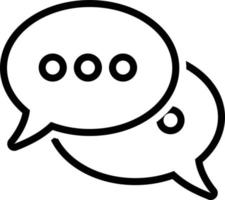 Line icon for speech bubbles vector