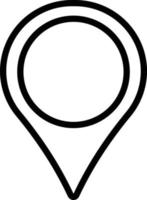 Line icon for location mark vector