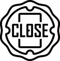 Line icon for close vector