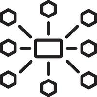 Line icon for outsource management vector