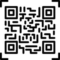 icono de línea para código qr vector