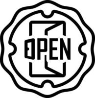 Line icon for open vector