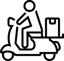 Line icon for delivery vector
