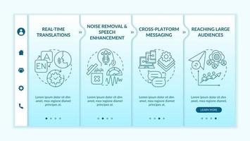 IM advanced feature onboarding vector template