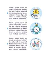 Benefits of smart transport concept line icons with text vector