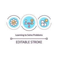 Learning to solve problems concept icon vector