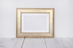 Stock photography golden picture frame mock up for text message photo