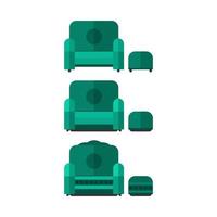 Flat design family loveseat furniture vector