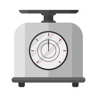 Flat design electronic kitchen appliance weighing machine vector