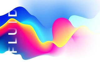 Colorful fluid background vector
