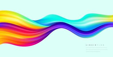 Abstract colorful fluid background design vector