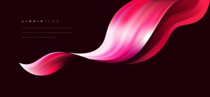 Dynamic color flow on dark background vector