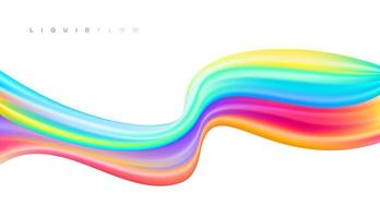 Abstract colorful fluid background design vector