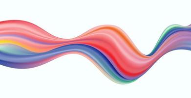 flujo de color acrílico vibrante vector