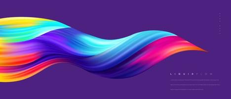 Colorful dynamic wave background vector