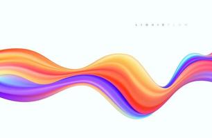 Colorful dynamic wave background vector