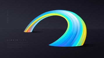 colorful dynamic wave background vector