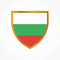 Bulgaria flag vector with shield frame