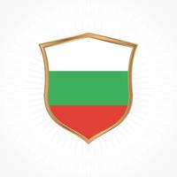 vector de bandera de bulgaria con marco de escudo