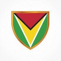 Guyana flag vector with shield frame