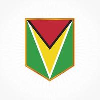 Guyana flag vector with shield frame