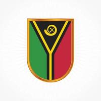 Vanuatu flag vector with shield frame