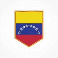 Venezuela flag vector with shield frame