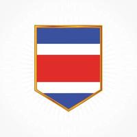 Costa Rica flag vector with shield frame