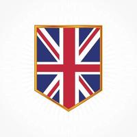 United Kingdom flag vector with shield frame