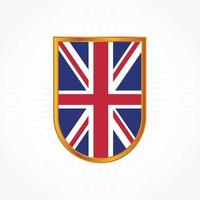 United Kingdom flag vector with shield frame