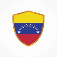 Venezuela flag vector with shield frame