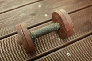 Old steel dumbbell photo