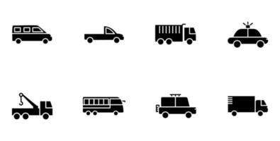 transportation icon set vector