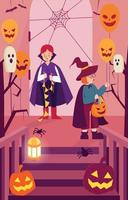 decorar casa para halloween vector