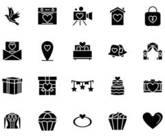 Wedding icon solid style vector for your web, mobile app logo