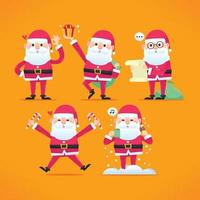 lindos personajes de santa claus vector