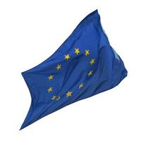 bandera de la unión europea ue aislado sobre blanco foto