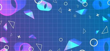 Background abstract blue gradient futuristic geometric design vector