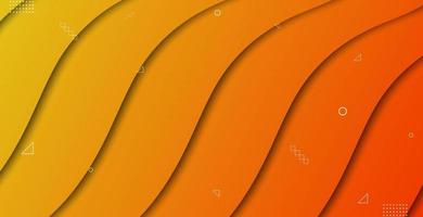 Orange color background abstract minimalist flowing liquid vector