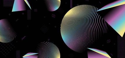 Background abstract polar gradient futuristic geometric design vector