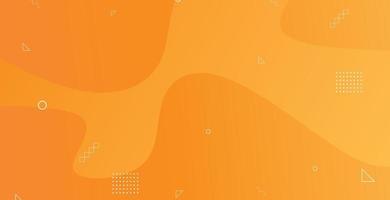 Liquid abstract background orange colors. simple shapes vector