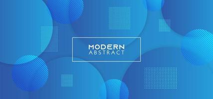 Fondo creativo azul moderno con decoración de círculo geométrico vector