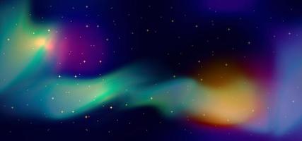 Galaxy background with abstract light. Aurora creative shapes vector