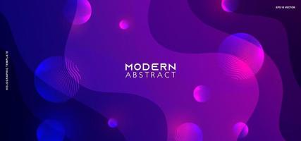 Abstract neon background with ultraviolet colors. Blue purple liquid vector