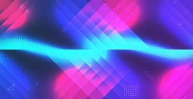 Gradient neon shape abstract background Blue and pink light vector