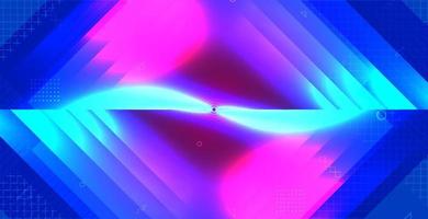 Neon light abstract geometric background. vector