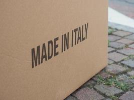 Made in Italy on packet photo