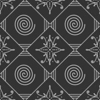 Ethnic motifs seamless pattern, african and indian aztec vector